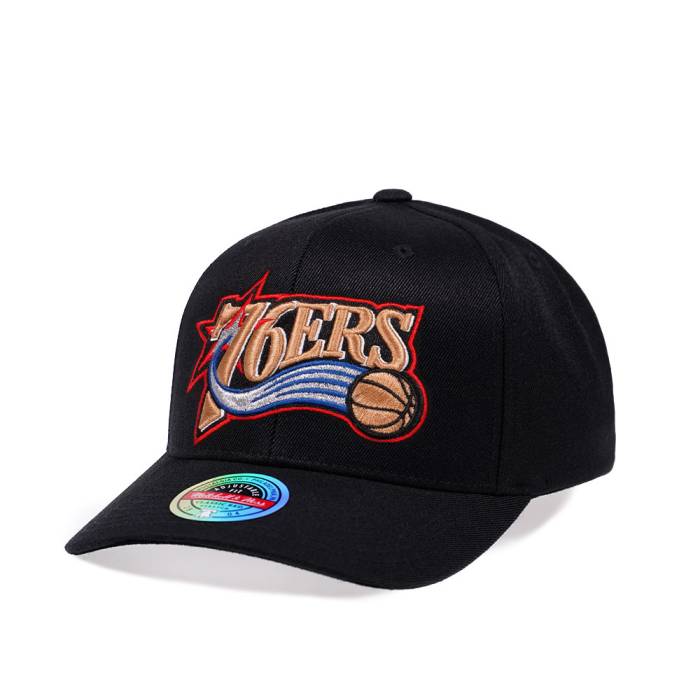 ミッチェル&ネス Mitchell & Ness 【 Philadelphia 76Ers Hardwood Classic Edition Red Line Flex Snapback Hat Men Black 】 フィラデルフィア 76ers セブンティシクサーズ クラシック Red 赤・レッド Snapback スナップバッ