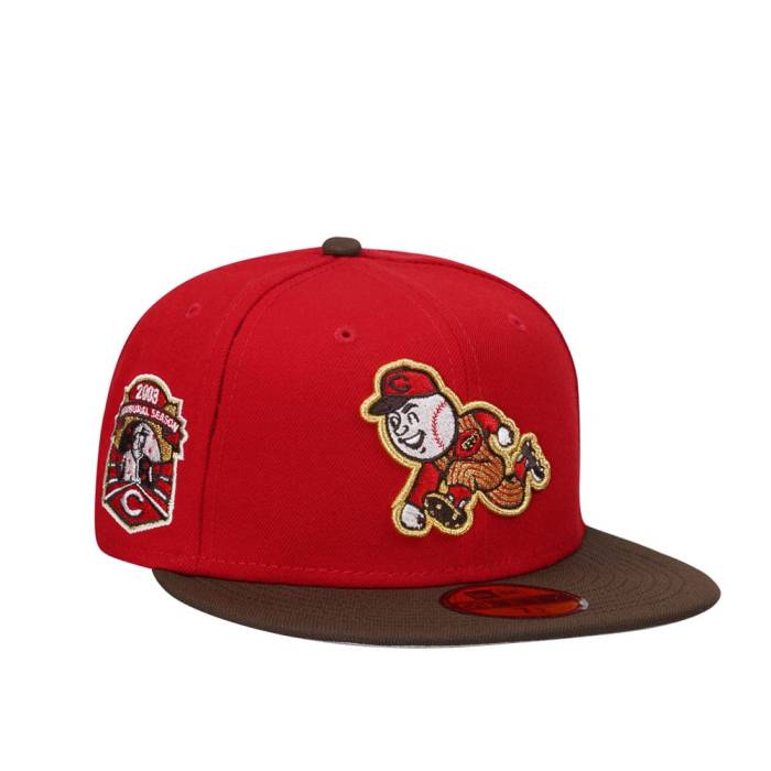 ニューエラ New Era 【 Cincinnati Reds Inaugural Season 2003 Golden Chocolate Two Tone Prime Edition 59Fifty Fitted Men Red 】 シンシナティ レッズ バッグ 小物 ブランド雑貨 帽子 メンズ帽子 キャップ メンズ Red 赤・