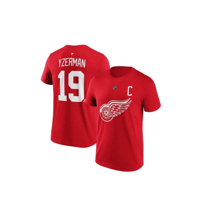ファナティクス Fanatics 【 Detroit Red Wings Steve Yzerman Name & Number T-Shirt Men Red 】 デトロイト Red 赤・レッド Tシャツ メンズファッション トップス Tシャツ カットソー メンズ Red 赤・レッド