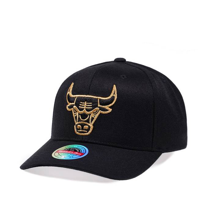 ミッチェル&ネス Mitchell & Ness 【 Chicago Bulls Pure Gold Edition Red Line Flex Snapback Hat Men Black 】 シカゴ ブルズ ピュア ゴールド Red 赤・レッド Snapback スナップバック バッグ バッグ 小物 ブランド雑貨