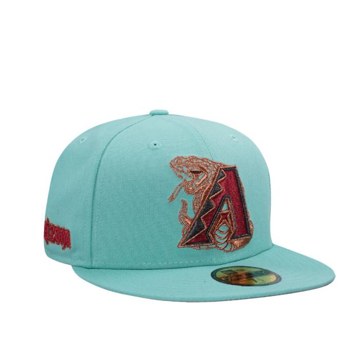 ニューエラ New Era 【 Arizona Diamondbacks Copper Canvas Edition 59Fifty Fitted Hat Men Turquois..