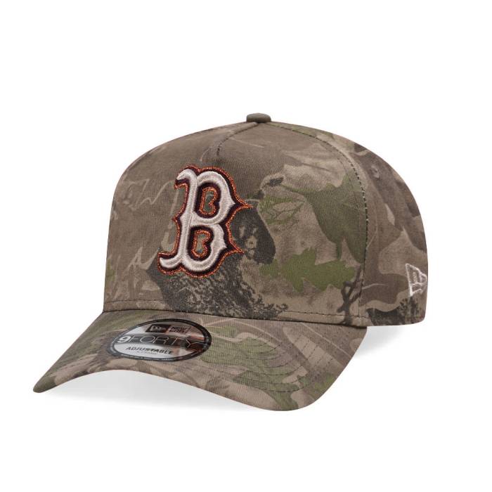 ニューエラ New Era 【 Boston Red Sox Leaf Camo Copper 9Forty A Frame Snapback Hat Men Camouflage..