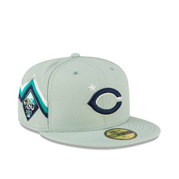 楽天スニケス【★スーパーSALE★12/11深夜2時迄】ニューエラ New Era 【 Cincinnati Reds All Star Game 2023 On Field 59Fifty Fitted Hat Men Green 】 シンシナティ レッズ Game ゲーム Field フィールド バッグ 小物 ブランド雑貨 帽子 メンズ帽子 キャップ メンズ gr