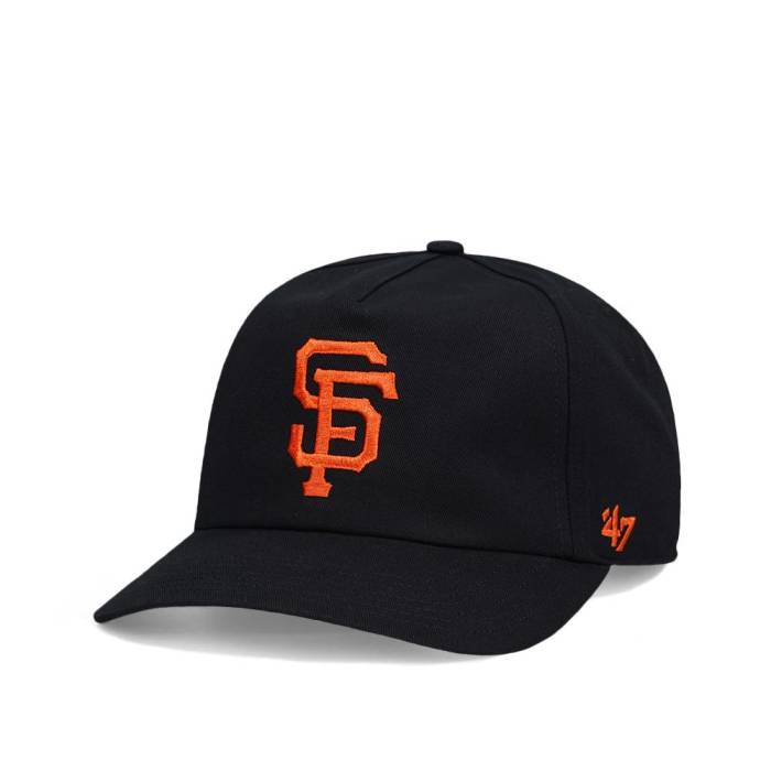 フォーティーセブンブランド 47 Brand 【 47Brand San Francisco Giants Black Nantasket Captain Snapback Hat Men Black 】 ジャイアンツ 黒色 ブラック Snapback スナップバック バッグ バッグ 小物 ブランド雑貨 帽子