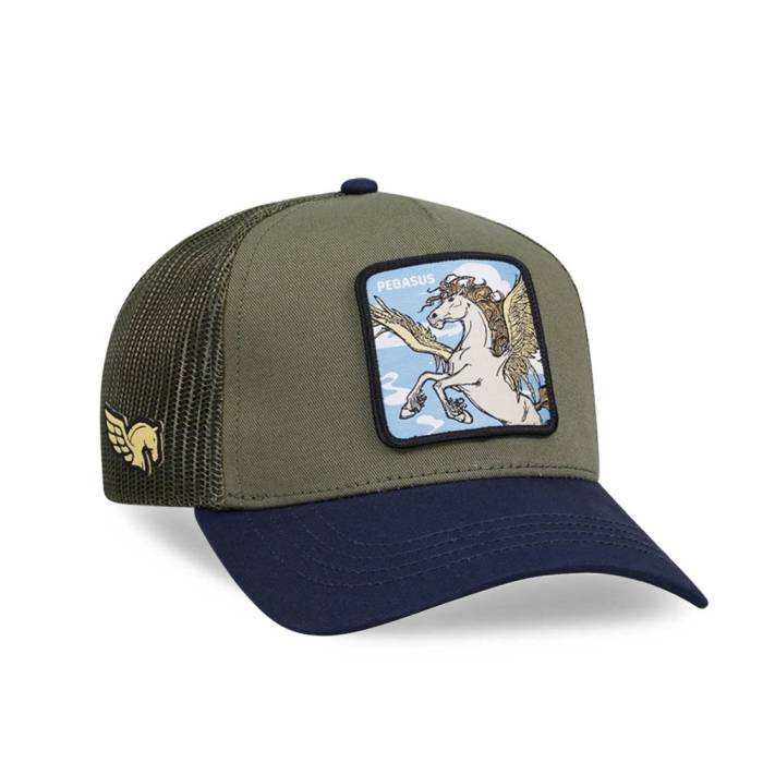 Capslab 【 Fantastic Beasts Pegasus Olive Trucker Snapback Hat Men Olive 】 ペガサス olive オリーブ トラッカー Snapback スナップバック バッグ メンズ olive オリーブ