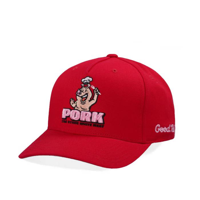 Good Hats 【 Pork Hot Red Edition Snapback Hat Men Red 】 Red 赤・レッド Snapback スナップバック..