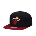 ミッチェル&ネス Mitchell & Ness 【 Miami Heat Team Two Tone 2.0 Snapback Hat Men Black 】 マイアミ ヒート Team チーム Snapback スナップバック バッグ バッグ 小物 ブランド雑貨 帽子 メンズ帽子 キャップ メ