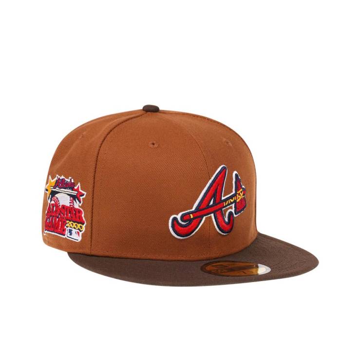 楽天スニケス【★スーパーSALE★12/11深夜2時迄】ニューエラ New Era 【 Atlanta Braves All Star Game 2000 Bourbon And Suede Edition 59Fifty Fitted Hat Men Beige 】 アトランタ ブレーブス Game ゲーム スエード・スウェード バッグ 小物 ブランド雑貨 帽子 メンズ帽