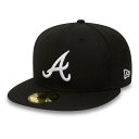 ニューエラ New Era 【 59Fifty Mlb Atlanta Braves Black / White Fitted Cap Men Black 】 ...