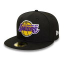 ニューエラ New Era 【 59Fifty Nba Essential Los Angeles Lakers Black Fitted Cap Men Cl...