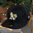 ニューエラ New Era 【 59Fifty Mlb Oakland Athletics Black Faux Suede/ Grey Uv Fitted C...