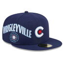 ニューエラ New Era 【 59Fifty Mlb Chicago Cubs Citycon Navy / Grey Uv Fitted Cap Men N...