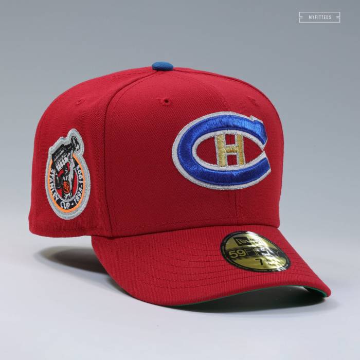ニューエラ New Era 【 Montreal Canadiens Stanley Cup Centennial 1893- 1993 Fitted Cap Unisex Sanguine Red / Danube Metallic / Seashore Slate 】 モントリオール カナディアンズ キャップ 帽子 バッグ 小物 ブランド雑貨 帽