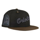 Newera 【 Baltimore Orioles Walnut Blackout Collection 30Th Anniversary 59Fifty Fitted Hat Unisex Black / Grey Undervisor, Brown Upper / Black Sweatband 】 ボルティモア オリオールズ コレクション バッグ 小物 ブランド雑貨 帽
