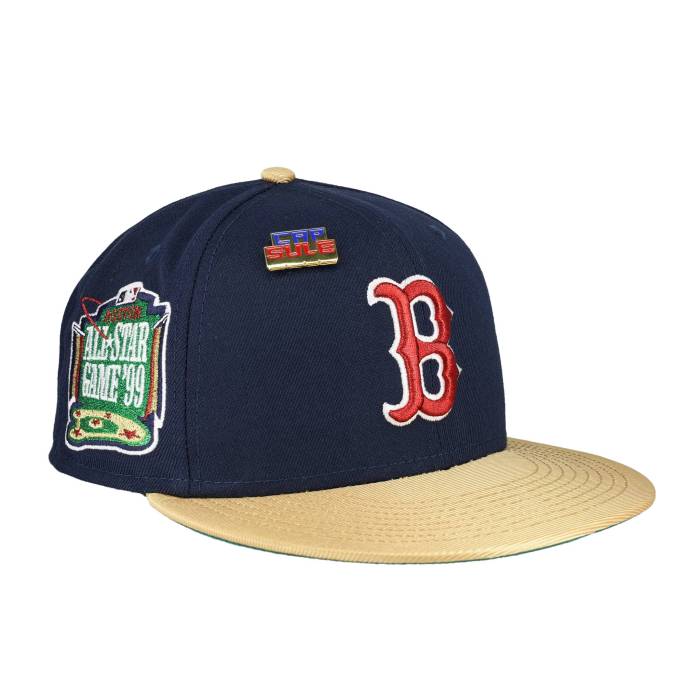 楽天スニケスNewera 【 Boston Red Sox Metallic Collection 1999 All Star Game 59Fifty Fitted Hat Unisex Navy / Green Undervisor, Gold Upper / Black Sweatband 】 ボストン Red 赤・レッド コレクション Game ゲーム ユニセックス 紺色 ネイビー