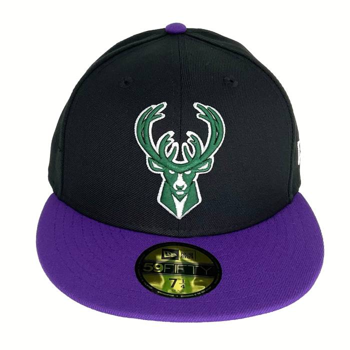 ニューエラ New Era 【 Milwaukee Bucks Custom Cap Black Purple Unisex 】 ミルウォーキー バックス キャップ 帽子 黒色 ブラック Purple 紫・パープル ユニセックス