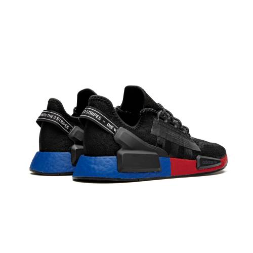 アディダス ADIDAS 黒 ブラック 赤 レッド 青 ブルー スニーカー 【 BLACK RED BLUE ADIDAS NMD R1 V2 】 メンズ スニーカー