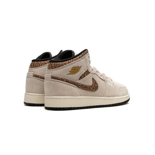 NIKE JORDAN MID "BROWN ELEPHANT" Junior Kids JORDAN 1 MID SE GS DZ5369 102 / Snicker Matanity para bebés — vista 3