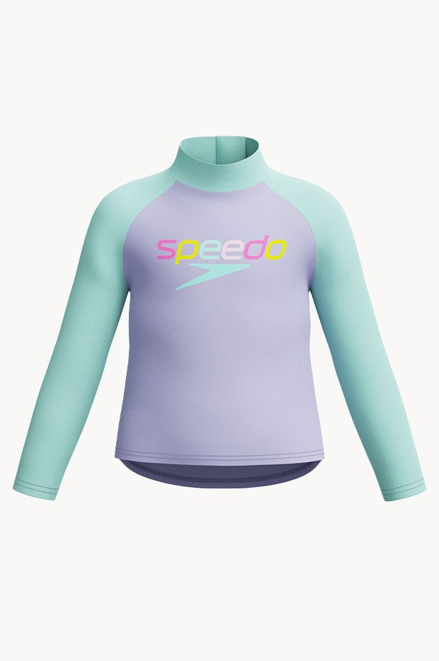 【Speedo】Girls Print Long Sleeve Suntop