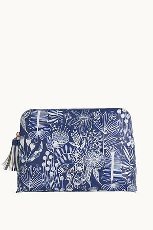 Navy Natives Large Vanity Bag