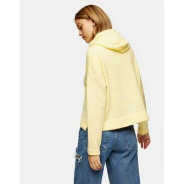 フーディー パーカー レディースファッション トップス 【 TOPSHOP KNITTED HOODIE IN LEMON 】