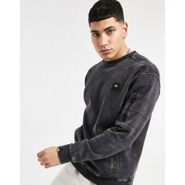 エレッセ ELLESSE スウェットシャツ トレーナー 灰色 グレー チャコール メンズ 【 ELLESSE DOREL SWEATSHIRT IN DARK GREY CHARCOAL 】