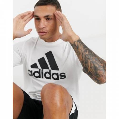 アディダス パフォーマンス ADIDAS PERFORMANCE アディダス パフォーマンス ロゴ Tシャツ 白色 ホワイト メンズ 【 ADIDAS PERFORMANCE LARGE LOGO TSHIRT IN WHITE 】