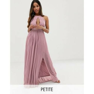 ドレス ピンク レディースファッション ワンピース 【 PINK TFNC PETITE BRIDESMAID EXCLUSIVE PLEATED MAXI DRESS IN 】