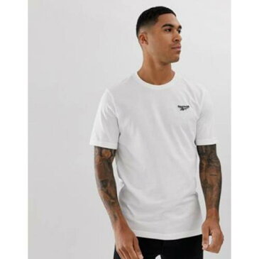 リーボック Tシャツ ロゴ 白 ホワイト メンズファッション トップス カットソー 【 REEBOK WHITE TSHIRT WITH SMALL VECTOR LOGO IN 】