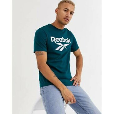 リーボック Tシャツ ロゴ 緑 グリーン メンズファッション トップス カットソー 【 REEBOK GREEN TSHIRT WITH VECTOR LOGO IN 】