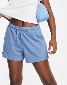 ウィークデイ WEEKDAY ジャージー ショーツ ハーフパンツ 青色 ブルー レディース 【 WEEKDAY ESSENCE COTTON JERSEY SHORTS IN BLUE 】