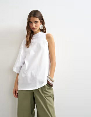 トップショップ レディース TOPSHOP DISTORTED CAPE TOP IN ECRU / レディースファッション トップス