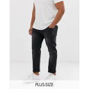 デューク 黒 ブラック メンズファッション ズボン パンツ 【 BLACK DUKE KING SIZE BIKER JEANS IN WITH STRETCH 】