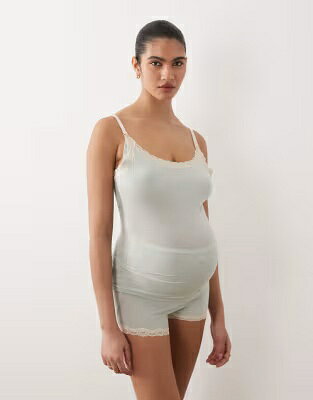 リンデックス レディース LINDEX MATERNITY NURSING CAMISOLE TOP IN TEAL / レディースファッション トップス