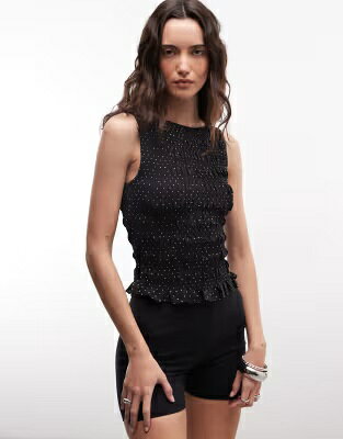 デイジーストリート ストリート レディース DAISY STREET DAISY STREET SHIRRED TOP IN POLKA DOT / POLKA DOT レディースファッション トップス