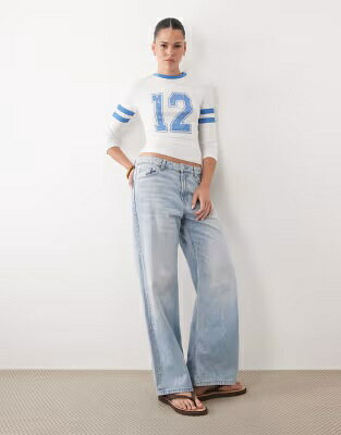 ブランド名ASOS DESIGN性別Women(レディース)商品名ASOS DESIGN 3/4 sleeve baby tee with varsity graphic in ecru and blueカラーECRU/&/BLUE