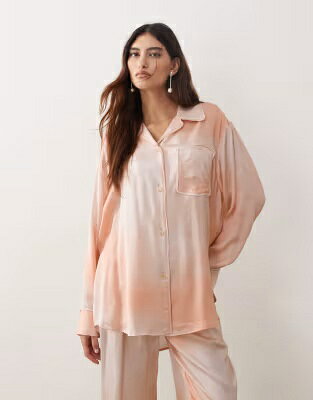 橙 オレンジ レディース ARRANGE OVERSIZED SHIRT IN LIGHT ORANGE - PART OF A SET / LIGHT ORANGE