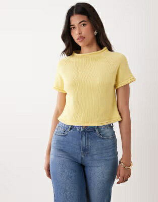 エイソス ニット Tシャツ レディース ASOS DESIGN ASOS DESIGN KNIT BOAT NECK T-SHIRT IN BUTTERMILK / レディースファッション トップス jordan23-45363693 スニケス パッケージ画像