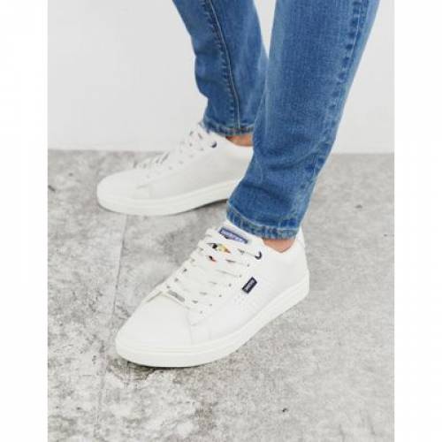 クラシック スニーカー 白色 ホワイト メンズ 【 LAMBRETTA CLASSIC TRAINERS IN WHITE 】