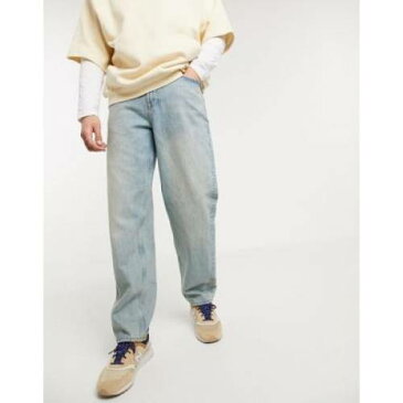 ジーンズ ビンテージ ヴィンテージ 青色 ブルー バギージーンズ メンズファッション ズボン パンツ 【 VINTAGE ASOS DESIGN IN BLUE WASH WITH TINT 】