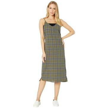 HURLEY ハーレー タンクトップ ドレス オリーブ 【 OLIVE HURLEY TANK PLAID MAXI DRESS MEDIUM 】 レディースファッション ワンピース