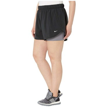 ナイキ NIKE ウーブン ショーツ ハーフパンツ レディースファッション ボトムス パンツ レディース 【 Flex 2-in-1 Woven Shorts (sizes 1x-3x) 】 Black/gunsmoke/white