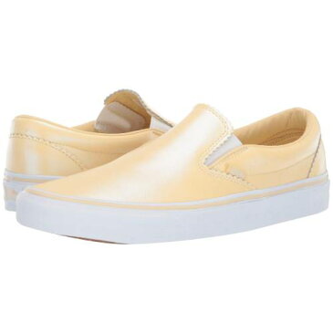 バンズ VANS バンズ クラシック 金色 ゴールド 白 ホワイト SLIPON™ スニーカー 【 VANS WHITE CLASSIC PEARL SUEDE GOLD TRUE 】