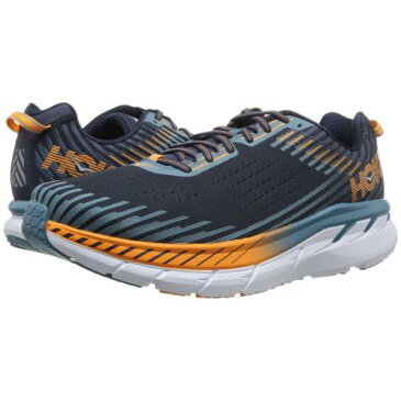 ホカ オネオネ HOKA ONE ONE 黒 ブラック 青 ブルー スニーカー 【 BLACK BLUE HOKA ONE CLIFTON 5 IRIS STORM 】 メンズ スニーカー