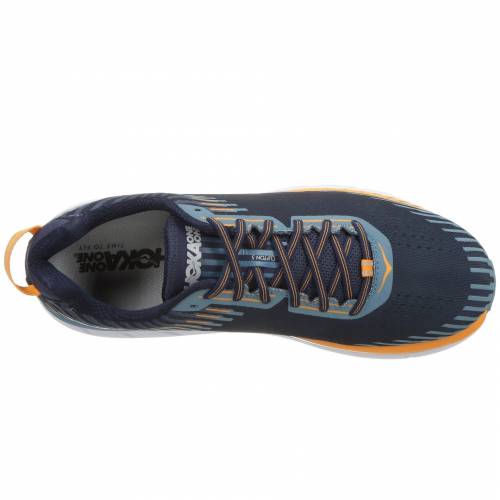 ホカ オネオネ HOKA ONE ONE 黒 ブラック 青 ブルー スニーカー 【 BLACK BLUE HOKA ONE CLIFTON 5 IRIS STORM 】 メンズ スニーカー