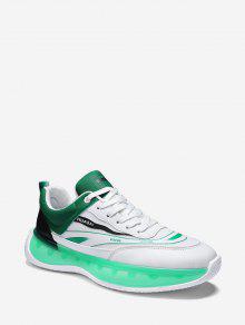 スニーカー 運動靴 フォレスト 緑 グリーン スニーカー レディース 【 ZAFUL MESH PANEL COLORBLOCK SPORTS SHOES / MEDIUM FOREST GREEN 】のサムネイル