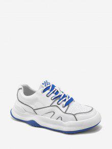 スニーカー 運動靴 青色 ブルー スニーカー レディース 【 ZAFUL PERFORATED DETAIL COLORBLOCK SPORTS SHOES / BLUE 】