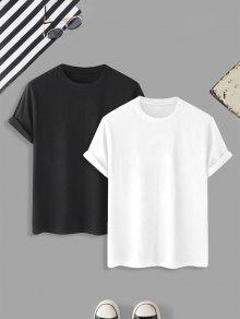 ソリッド Tシャツ メンズ 【 ZAFUL 2PCS PLAIN SOLID BASIC T-SHIRT / MULTI A 】 メンズファッション トップス カットソー