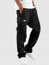 カーゴ 黒色 ブラック カーゴパンツ メンズ 【 ZAFUL LARGE POCKET DRAWSTRING HEM STREETWEAR CARGO PANTS / BLACK 】 メンズファッション ズボン