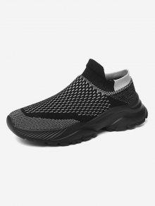 黒色 ブラック スリッポン スニーカー レディース 【 ZAFUL HOLLOW OUT BREATHABLE SLIP ON SOCK SNEAKERS / BLACK 】のサムネイル